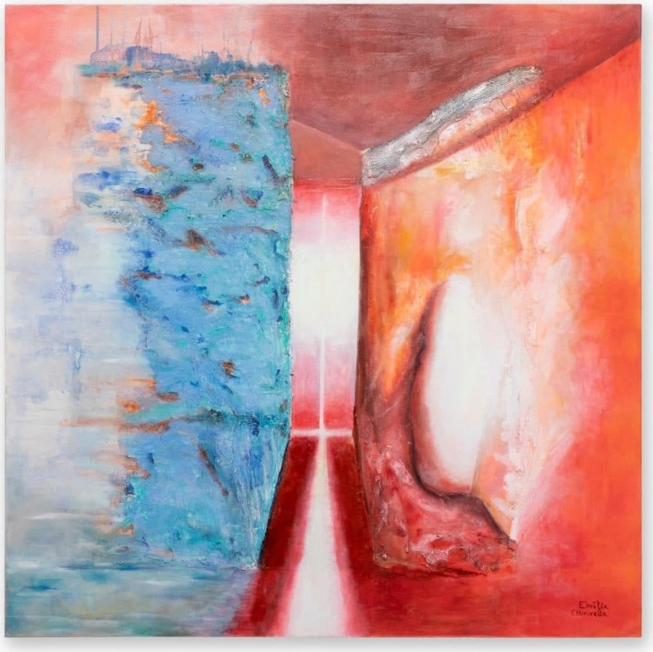 "Buscando la luz", técnica mixta sobre lienzo, 2026, de Emilia Chirivella