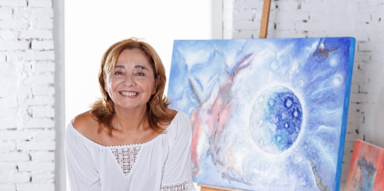 Retrato de Emilia Chirivella en su estudio